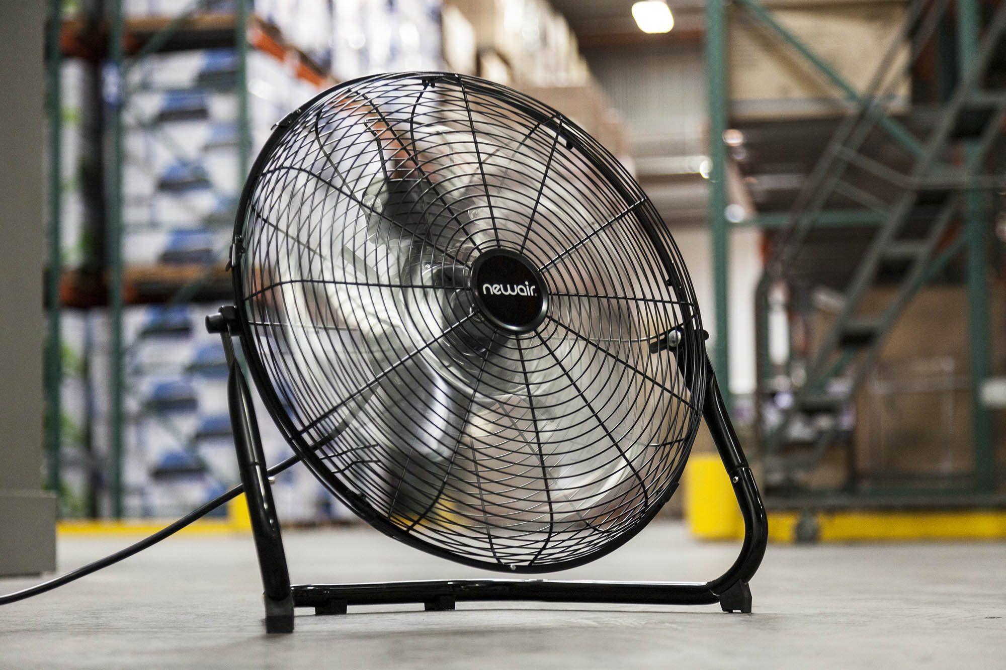 Newair 18" HighVelocity Industrial Floor Fan, Heavy Duty Metal Fan